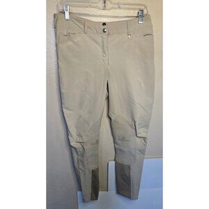 ROMFH Sarafina Euroseat Knee Patch Breeches Sz 30R Style 130802 White Sand Color